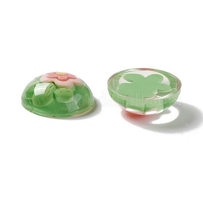 Кабошоны из прозрачной цветочной смолы RESI-G034-B05-1