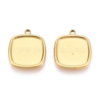 Оправы для подвесок из нержавеющей стали 304 в виде кабошонов STAS-T067-13G-1