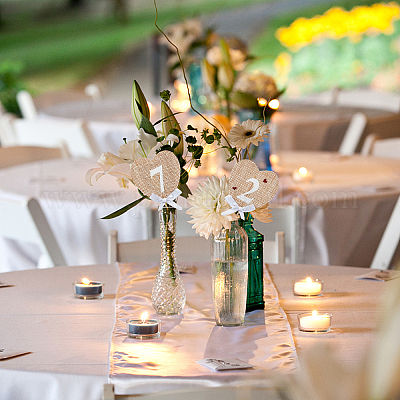 Натуральный джут с цветочными вставками из полиэстера AJEW-GA0003-29-1