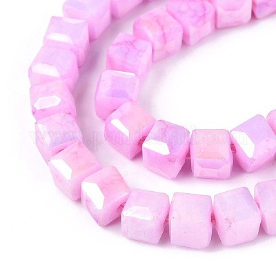 Антикоррозийные гальванические стеклянные бусины GLAA-T025-4mm-10G-1