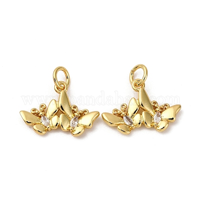 Латунные микро проложить кубического циркония подвески KK-P308-38G-1