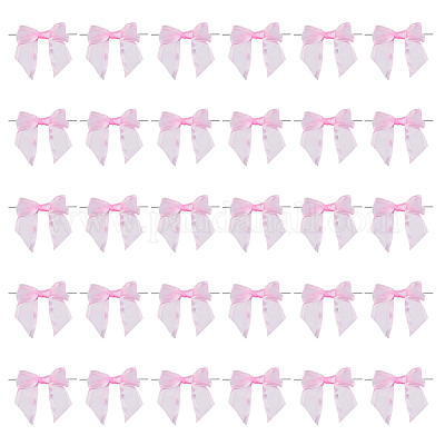 Бант из упаковочной ленты из полиэстера AJEW-WH0270-204A-1