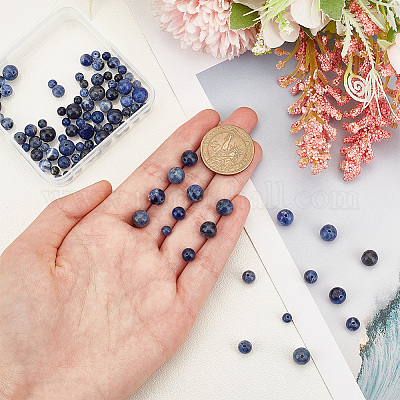 3 нити 3 стиля нити натуральных содалитовых бусин G-OC0004-58-1