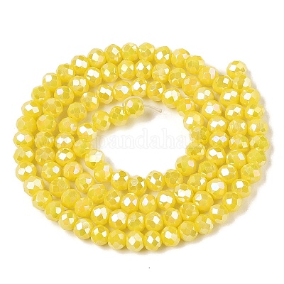 Стеклянные бусины с гальваническим покрытием  EGLA-A044-P4mm-B04-1