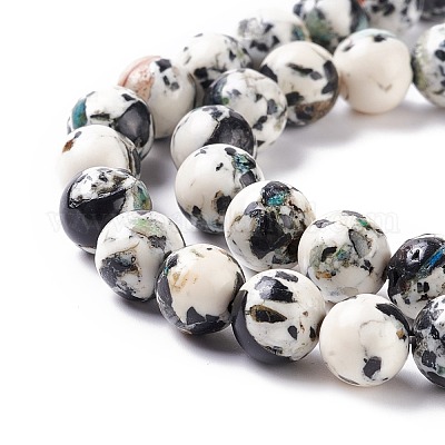 Собранные синтетические бусины из драгоценных камней G-K317-A01-1