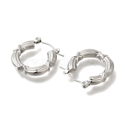Серьги-кольца из нержавеющей стали 304 для женщин EJEW-S227-72P-1