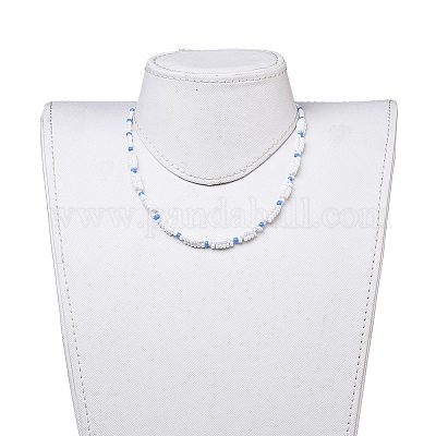 Стекла семян бисера ожерелья NJEW-JN02596-1