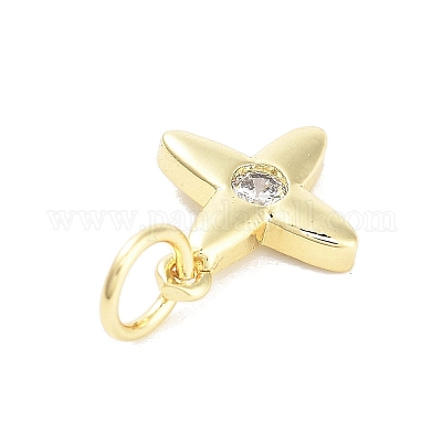 Подвески в виде креста с покрытием из латуни и циркония KK-M293-20G-01-1