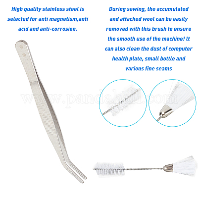 6 Pieces Sewing Machine Cleaning Kit Includes Tweezers Double Headed Lint  Brush Screwdriver, for Sewing Tools