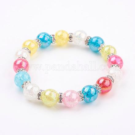 Cravate perles acryliques stretch bracelets BJEW-JB03309-1