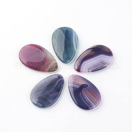 Natural Striped Agate/Banded Agate Big Pendants G-R410-24-1