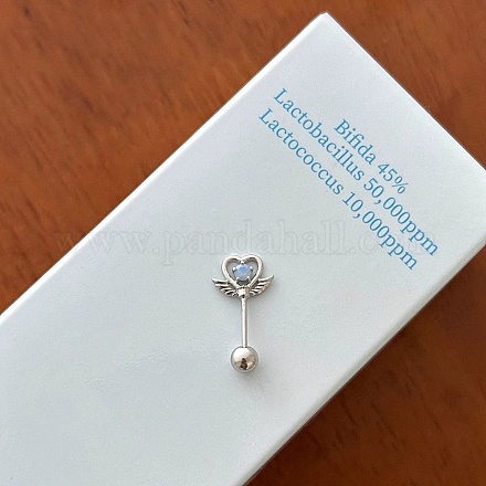 Серьги-гвоздики с латунным паве из светло-голубого кубического циркония FS-WG47071-01-1