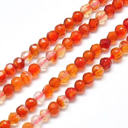 Natural Red Agate Beads Strands G-J002-03A-1