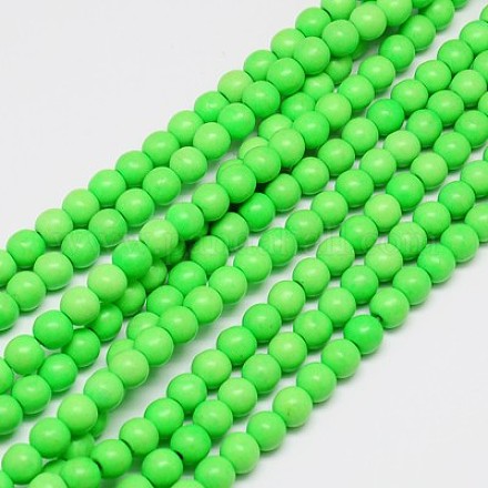 Chapelets de perles en turquoise synthétique TURQ-G106-4mm-02A-1