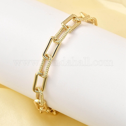 Браслеты из латунной цепочки для женщин BJEW-H630-06G-1