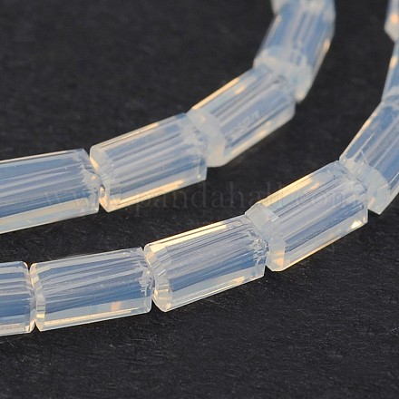 Faceted Cuboid Opalite Bead Strands GLAA-J081-D01-1