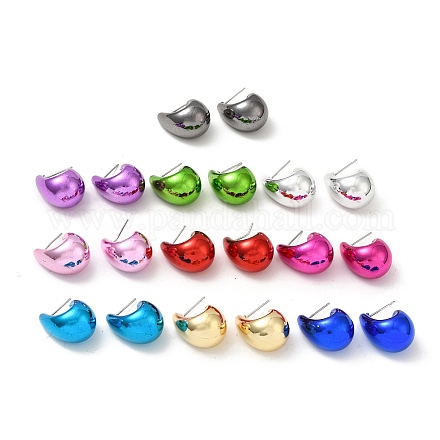 Boucles d'oreilles en acrylique en forme de larme EJEW-P251-02-1