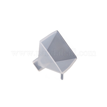 ピラミッド diy シリコーン ディスプレイ金型  レジン型  UVレジン用  エポキシ樹脂ジュエリー作り  ホワイト  52x58mm SIMO-PW0009-07B-1