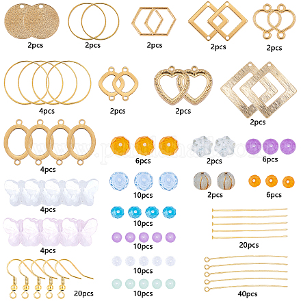 Kit per orecchino fai da te con geometria sunnyclue DIY-SC0012-15-1