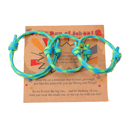 3 шт. 3 стиля полиэстеровых браслетов в честь первого дня школы FS-WG342D8-11-1