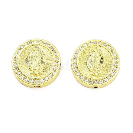 Покрытие стойки латунь микропаве прозрачные кубические циркониевые бусины KK-NH0001-10A-G-1