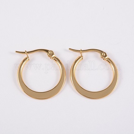 304 Stainless Steel Hoop Earrings EJEW-P040-20-A-1