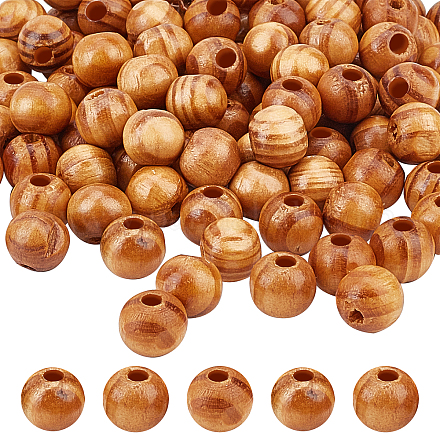 Perles en bois naturel olycraft 120pcs WOOD-OC0001-83-LF-1