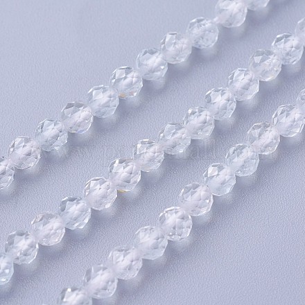 Brins de perles de topaze blanche naturelle G-F619-28-3mm-1