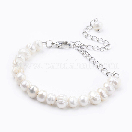 Pulseras perlas naturales pulseras BJEW-JB03360-1