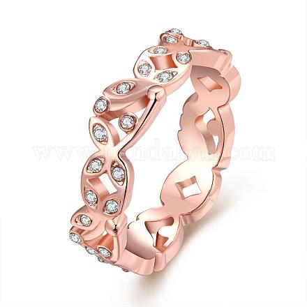 Hollow Tin Alloy Czech Rhinestone Finger Rings for Women RJEW-BB10601-7-1