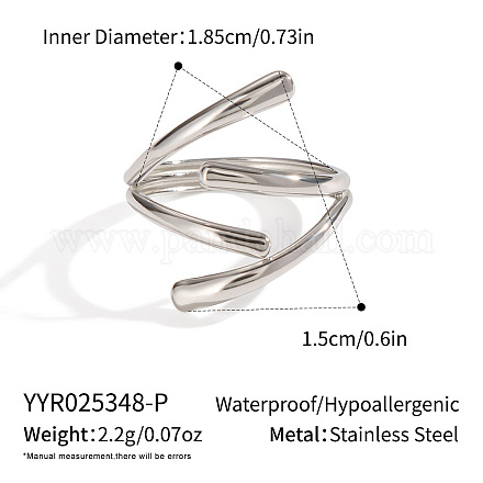 Регулируемые открытые манжеты из нержавеющей стали 304 для женщин SZ1207-8-1