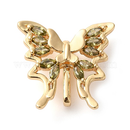 Многожильные звенья из латуни с микропаве и фианитом KK-G503-36G-03-1