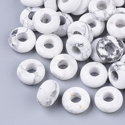 Natürliche Howlith europäische Perlen X-G-Q503-17-1