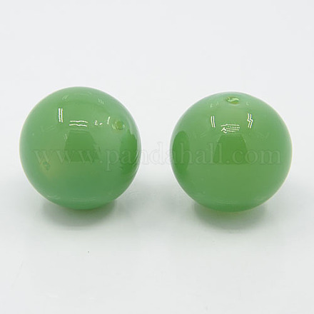 Handmade Imitation Jade Lampwork Beads BLOW-D544-25mm-02-1