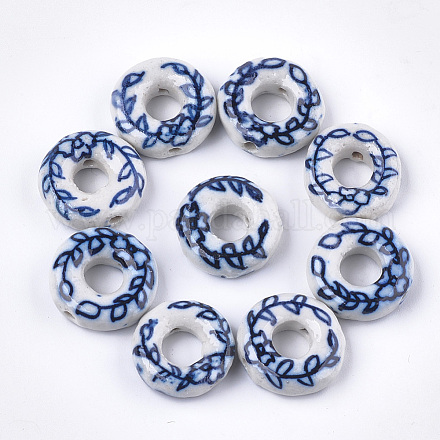 Handmade Porcelain Bead Frame Beads X-PORC-S498-59-1