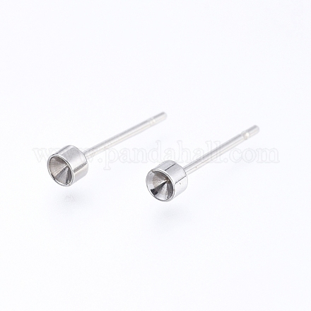 Accessoires des clous d'oreilles en 304 acier inoxydable STAS-I088-H-06P-1