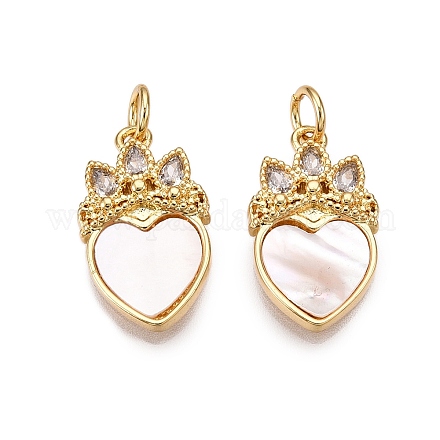 Латунные микропаве прозрачные подвески с фианитом KK-N254-211G-1