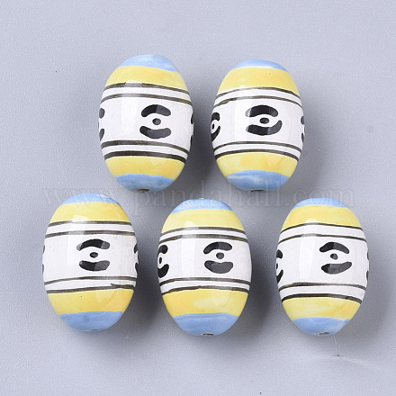 Handmade Porcelain Ceramic Beads PORC-N004-112-1