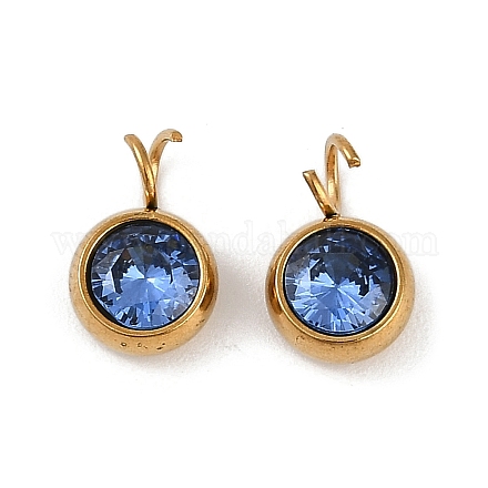 Ионное покрытие (ip) 304 нержавеющая сталь микропаве кубический цирконий подвески STAS-Z094-02G-01-1