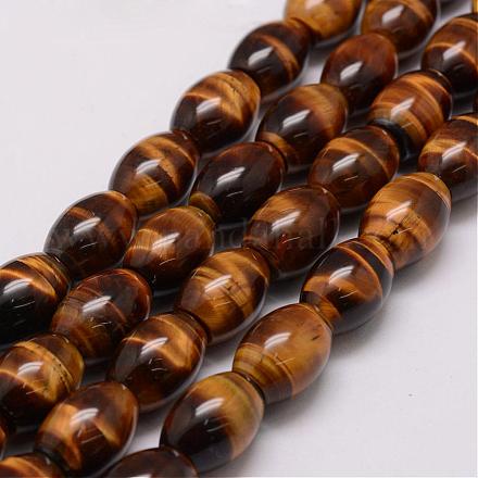 Natural & Dyed Tiger Eye Bead Strands G-P230-30-13x18mm-1