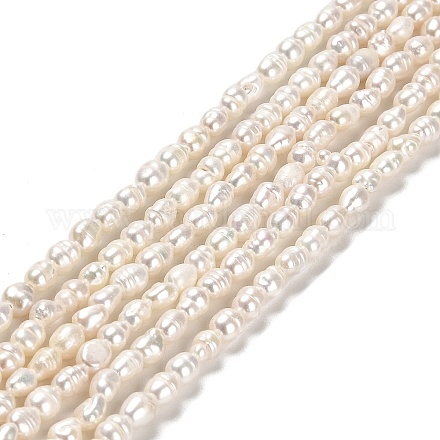 Fili di perle di perle d'acqua dolce coltivate naturali PEAR-E016-144-1