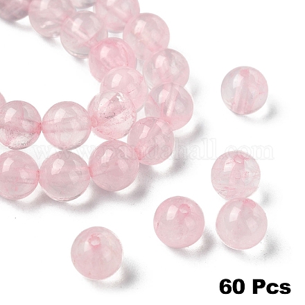 60 шт. Бусины из натурального розового кварца G-YW0002-14A-1