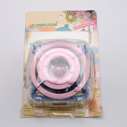 Жемчужно-розовый пластиковый набор для вязания цветов X-TOOL-R045-05-1