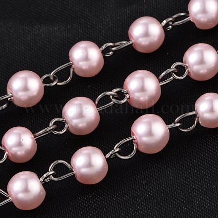 Cadenas de abalorios de cristal perlas pulseras collares hechos a mano para hacer AJEW-JB00133-04-1