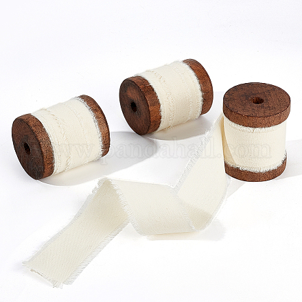 5 ярд хлопчатобумажной ленты с потертой бахромой OCOR-WH0081-37-1