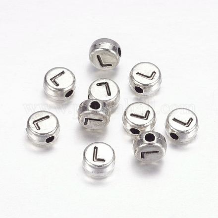 Alloy Letter Beads PALLOY-G190-AS-L-1
