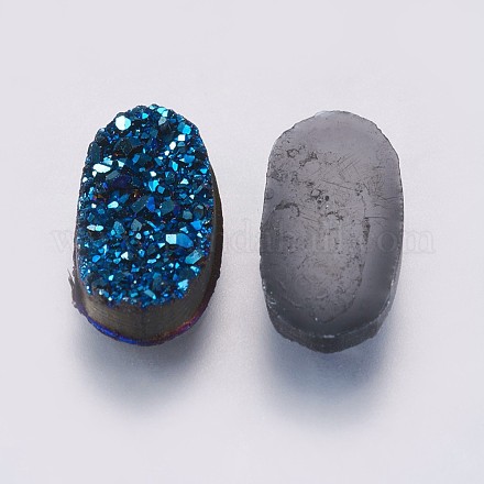 Cabujones de resina de piedras preciosas druzy imitación RESI-E012-01F-1