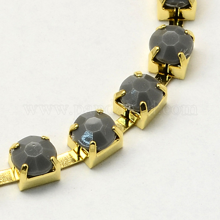Golden Tone Iron Acrylic Claw Chains CHC-R007C-19-1