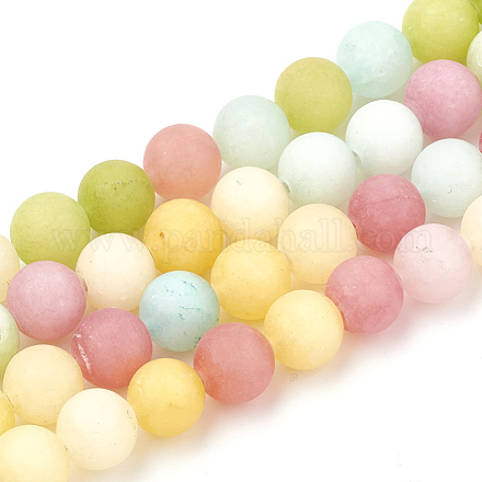 Tinti bianco naturale perle di giada fili X-G-T106-312-1
