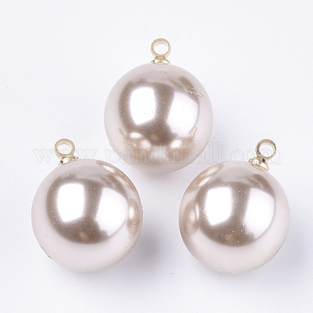 Perles d'imitation en plastique ABS écologiques MACR-S367-D-05-1